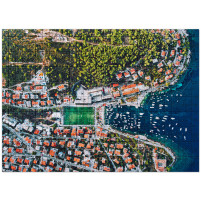 Puzzle: Fußballplatz an der kroatischen Adria