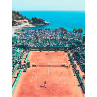 Tennis mit Aussicht - Wandbild