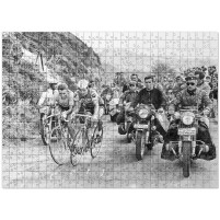 Puzzle: Mit motorisierter Presse bei der Tour 1964