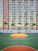 Basketball Court in Hongkong - Wandbild