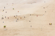Kicken im Sand von Manaus