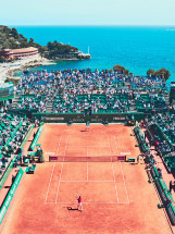 Tennis mit Aussicht - Wandbild