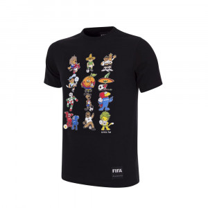 World Cup Collage Mascot Kids T-Shirt (black)