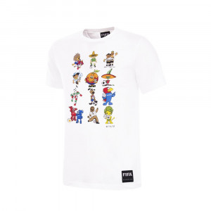 World Cup Collage Mascot Kids T-Shirt (white)