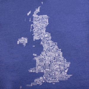 UK Grounds T-Shirt | Blue Mêlée 100% cotton