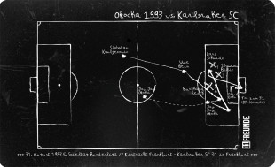 Frühstücksbrettchen: Jay-Jay Okocha 1993 Eintracht Frankfurt vs. Karlsruher SC