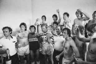 Der HSV feiert die Meisterschaft 1983