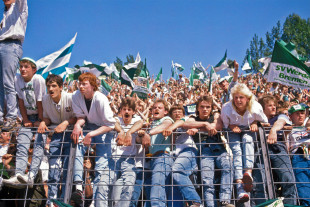 Bremer Fankurve 1988 - Werder Bremen Wandbild
