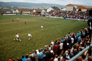 Bayernliga 1987 - Wandbild Stadion am Schwalbenberg des TSV Vestenbergsgreuth