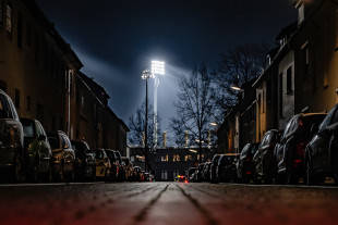 Osnabrück im Flutlichtschein - VfL Osnabrück Wandbild