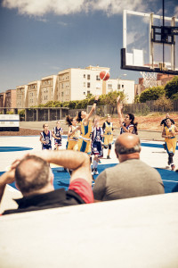 Wandbild: Basketball auf Gran Canaria - The final throw - Olli Mueller Photography