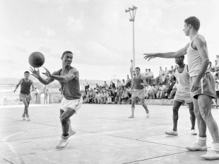 Wandbild: Trainingslager bei der WM 1958 - Nationalmannschaft Brasiliens in Hindås