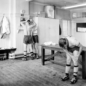 Spielvorbereitungen in Wolverhampton anno 1959 - Wandbild
