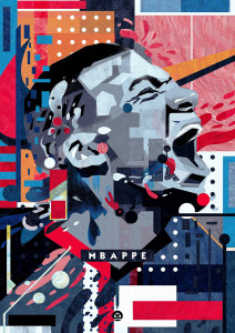 Kylian by Nicholas Chuan - Mbappé Collage Poster