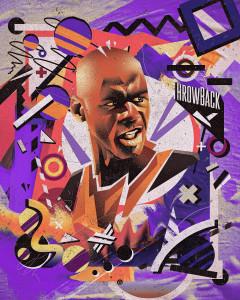 Throwback by Nicholas Chuan - Michael Jordan Collage Poster