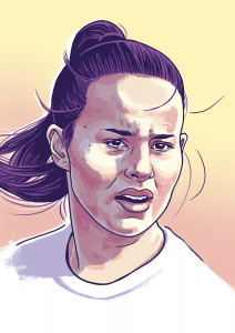 Lena by Ronny Heimann - Poster - Illustration aus dem Tschutti Heftli zur Frauenfußball-EM 2022