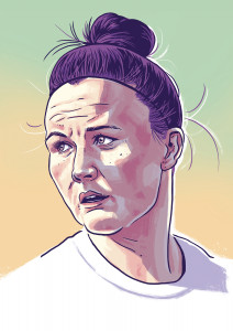 Marina by Ronny Heimann - Poster - Illustration aus dem Tschutti Heftli zur Frauenfußball-EM 2022