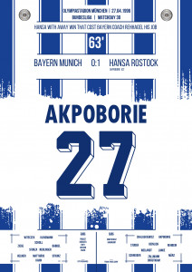 Akpoborie vs. Bayern - Moments Of Fame - Posterserie 11FREUNDE SHOP