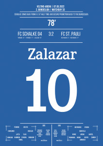 Zalazar vs. St. Pauli - Moments Of Fame - Posterserie 11FREUNDE SHOP