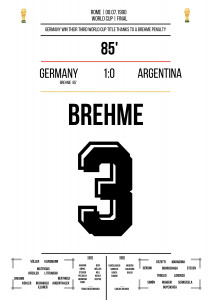 Poster: Andreas Brehme vs. Argentinien - Siegtor per Elfmeter im WM-Finale 1990
