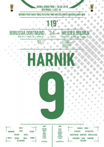 Poster: Martin Harnik vs. Dortmund - Werder Bremen im DFB-Pokal 2019 