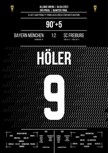 Poster: Lucas Höler vs. München - Siegtreffer des SC Freiburg bei den Bayern im DFB Pokal 2023