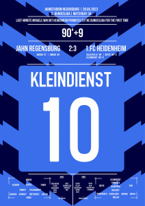Poster: Tim Kleindienst vs. Regensburg - Siegtreffer für den 1. FC Heidenheim zum Bundesliga-Aufstieg