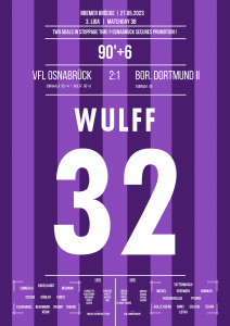 Poster: Wulff vs. Dortmund II - Siegtreffer für den VfL Osnabrück zum Aufstieg in die 2. Bundesliga