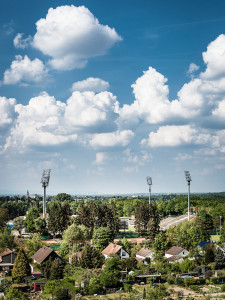Darmstadt - Stadt und Stadion (hoch) - Wandbild
