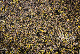 Gelbe Wand - Farbe (2) - 11FREUNDE SHOP - Fußball Wandbild - BVB Borussia Dortmund