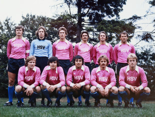 HSV in Rosa - 11FREUNDE SHOP - Wandbild Mannschaftsfoto