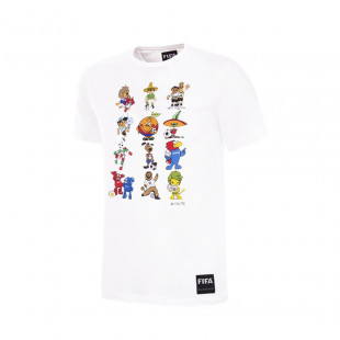 World Cup Collage Mascot Kids T-Shirt (white)