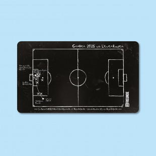 Frühstücksbrettchen: Spielzug zum Siegtor Arminia Bielefeld gegen Leverkusen 1. April 2025