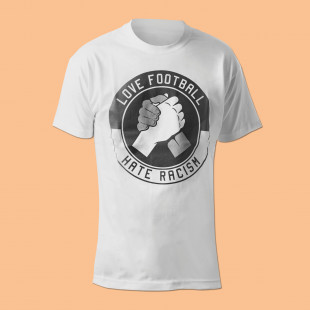 Love Football - Hate Racism weiß - T-Shirt - Fußball - 11FREUNDE SHOP