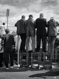 Über den Zaun am Bökelberg - Borussia Mönchengladbach Bökelberg - Foto als Wandbild