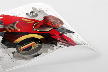 Romelu by Nicholas Chuan - Lukaku Collage Poster