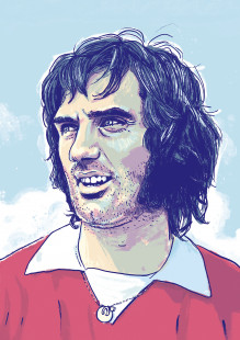 George by Ronny Heimann - Poster - Illustration von George Best