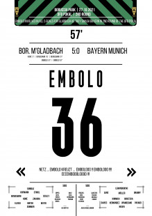 Embolo vs. Bayern - Moments Of Fame - Posterserie 11FREUNDE SHOP