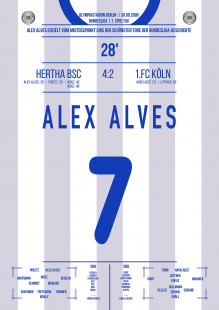 Alex Alves vs. Köln - Außergewöhnliches Tor für Hertha BSC