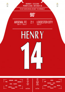 Henry vs. Leicester - Arsenal wird am 38. Spieltag der Saison 2003/04 zu den "Invincibles"