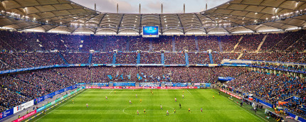 Hamburg (HSV, 2019) - Volksparkstadion - Fußball Foto Wandbild Poster Leinwand 