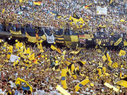 BVB Fans in Berlin - Wandbild