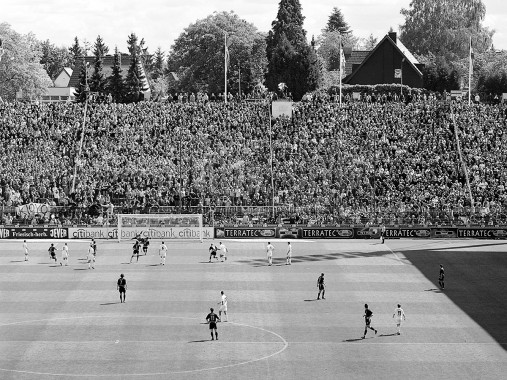 Blick auf die Südtribüne - Wandbild