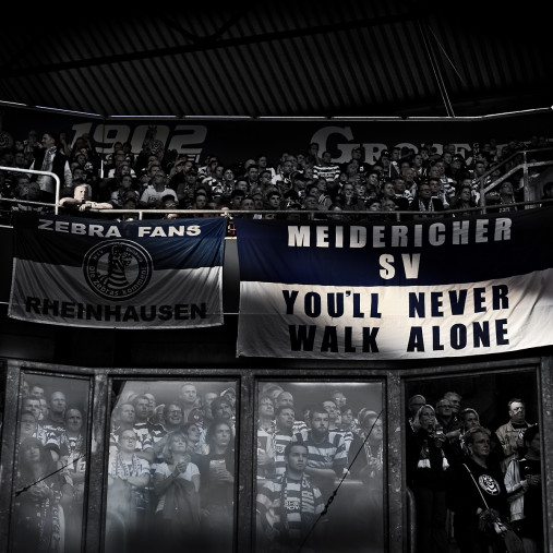 MSV Fans auf der Tribüne