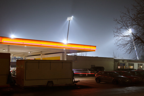 Tanke vor dem Eintracht Stadion