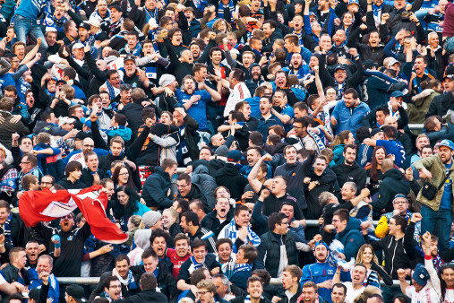 HSV Fans bei der Relegation nach dem Tor