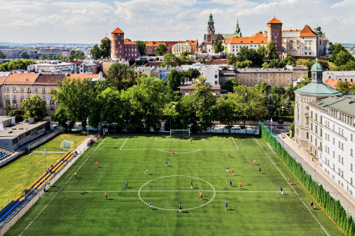Fußballplatz in Krakau - Wandbild