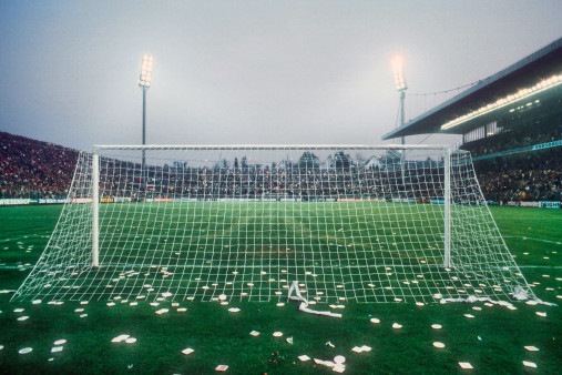 Flutlicht im Bökelbergstadion 1982 - Wandbild