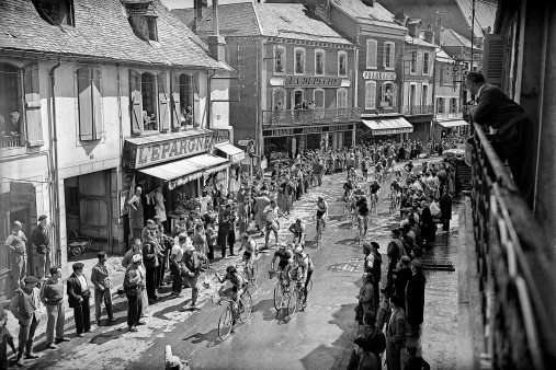 In Lannemezan bei der Tour 1955 - Wandbild