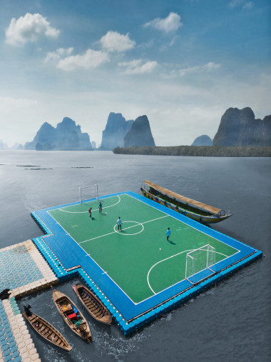 Fußballplatz in Thailand (2) - Wandbild